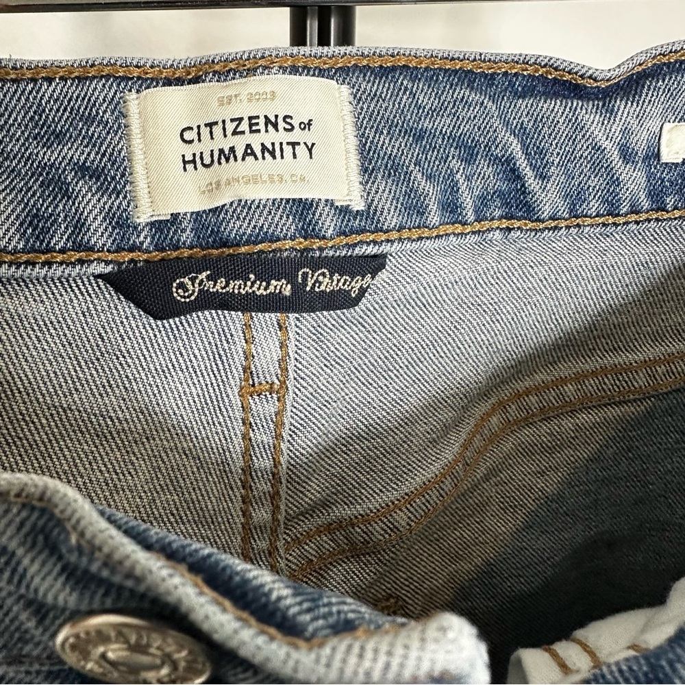 Citizens of Humanity Jolene High Rise Jeans Slim Straight Premium Denim - Picture 6 of 14